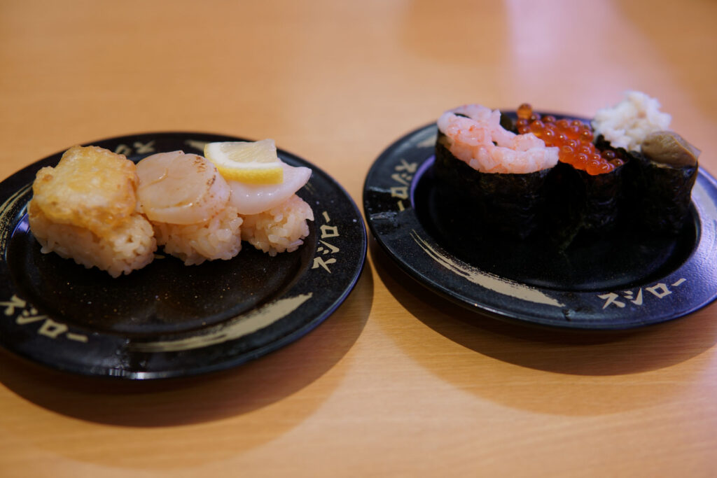 ほたて食べ比べ 海鮮3貫盛り