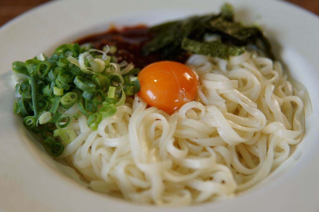 釜玉太郎 台湾釜玉とマルちゃん 稲庭風細うどん