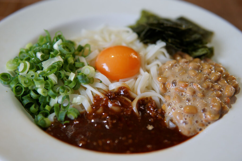 釜玉太郎 台湾釜玉とマルちゃん 稲庭風細うどん