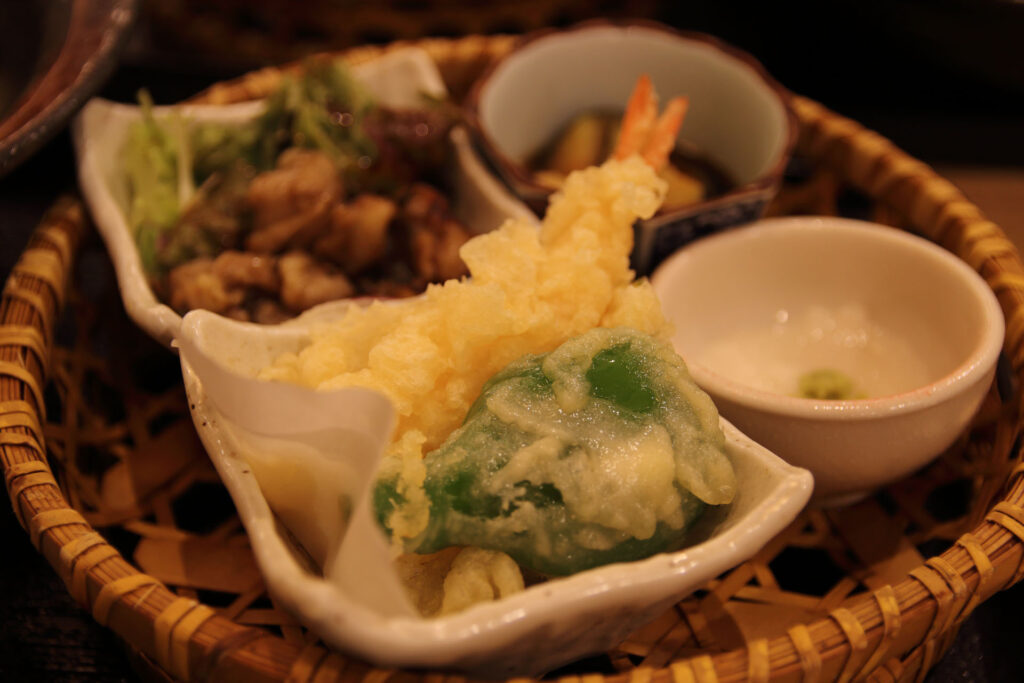 天ぷら3種（エビ・カボチャ・ピーマン）