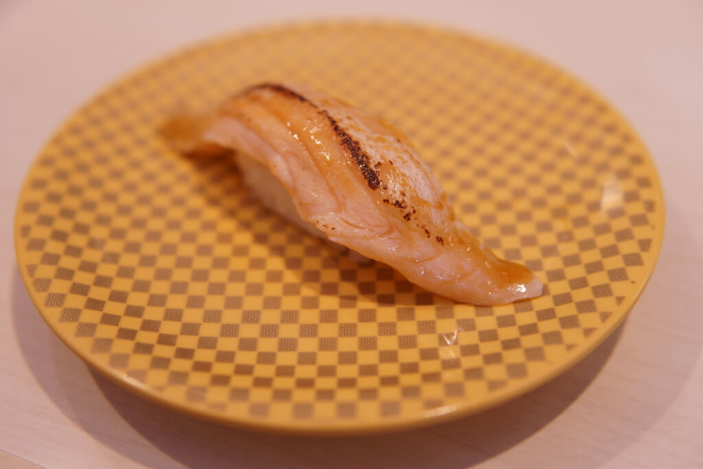 大切りとろサーモン炙り