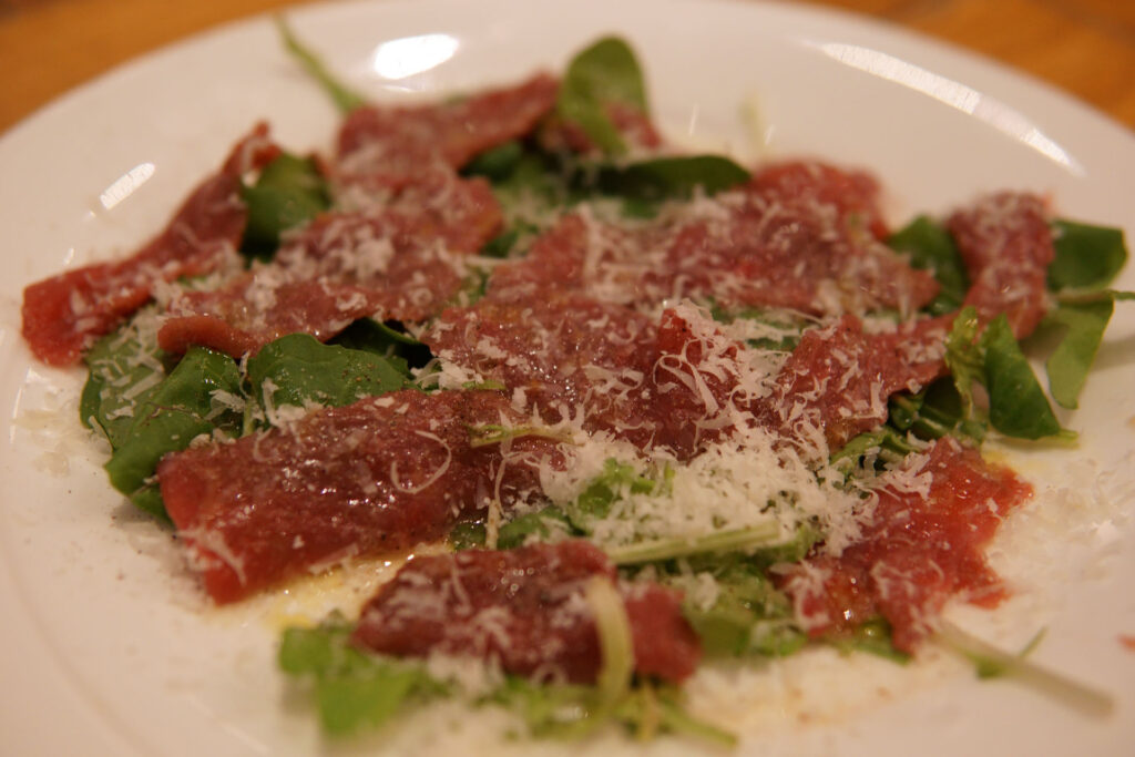 馬肉のカルパッチョ～柚子胡椒ヴィネグレット～