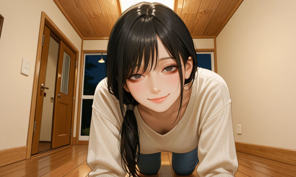 【PixAI】赤ん坊と同じ高さで