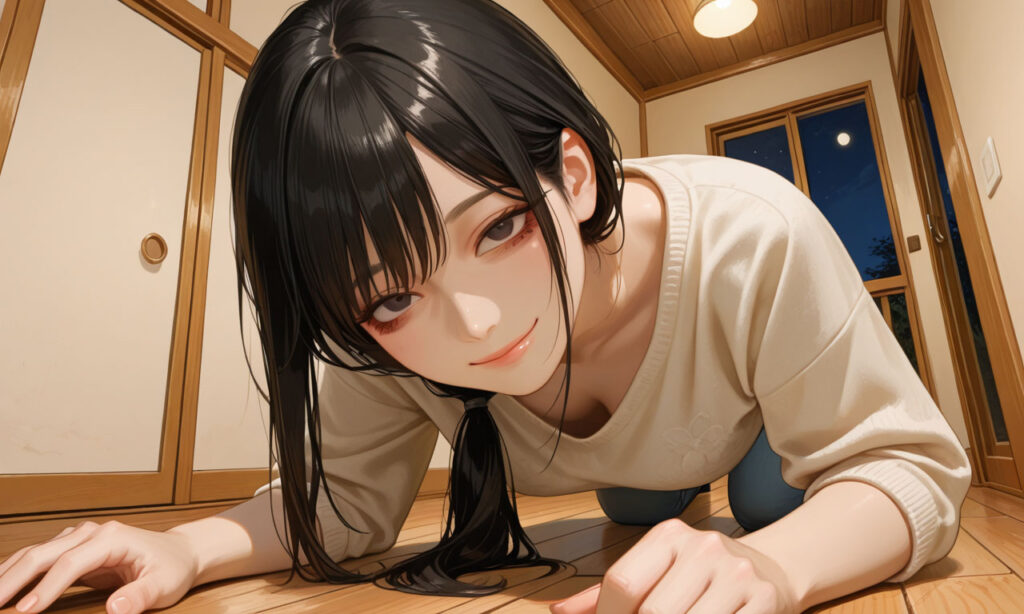 【PixAI】赤ん坊と同じ高さで