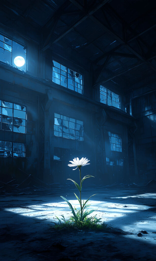 【PixAI】廃墟に輝く命 -A Life Shining in Ruins-