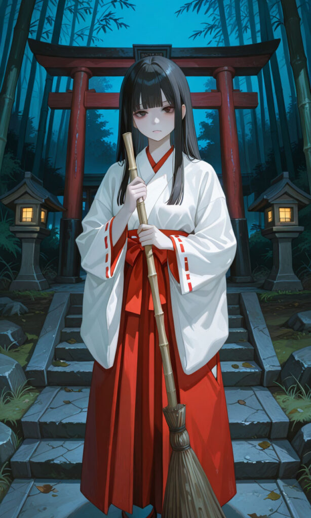 【静寂】神社の掃き掃除