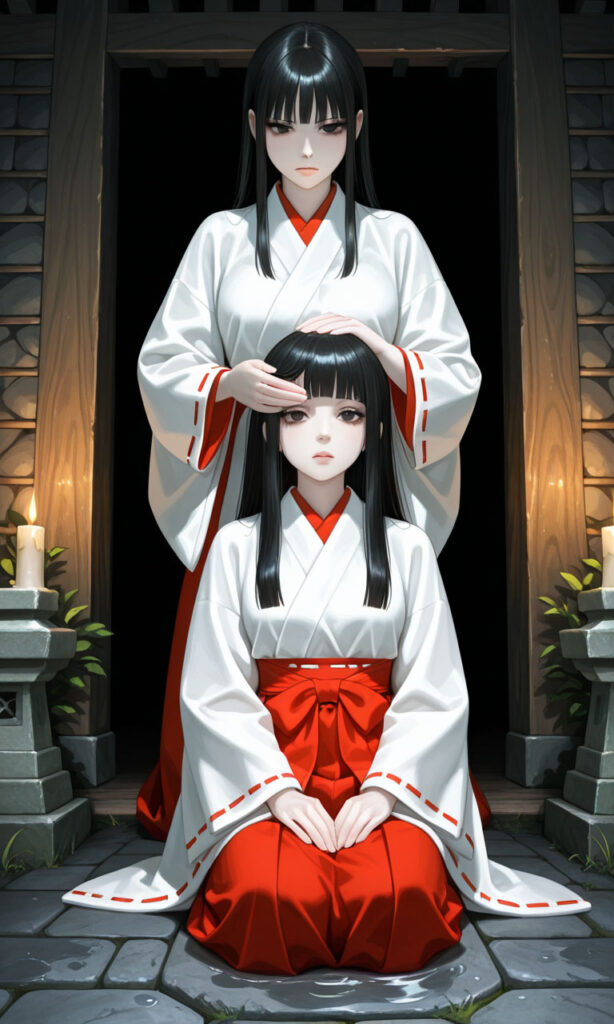 【準備】母に髪を整えてもらう