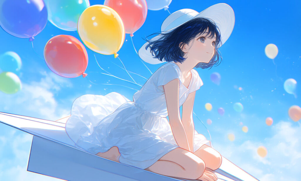 【PixAI】Paper Airplane - A Girl’s Dream -
