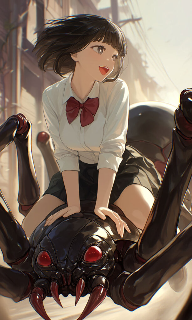 The Girl and the Giant Spider — Through the Ruins