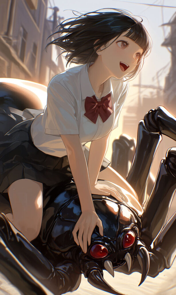 The Girl and the Giant Spider — Through the Ruins