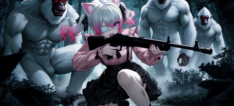 【PixAI】Hunter vs Prey — In the Deep Mist —