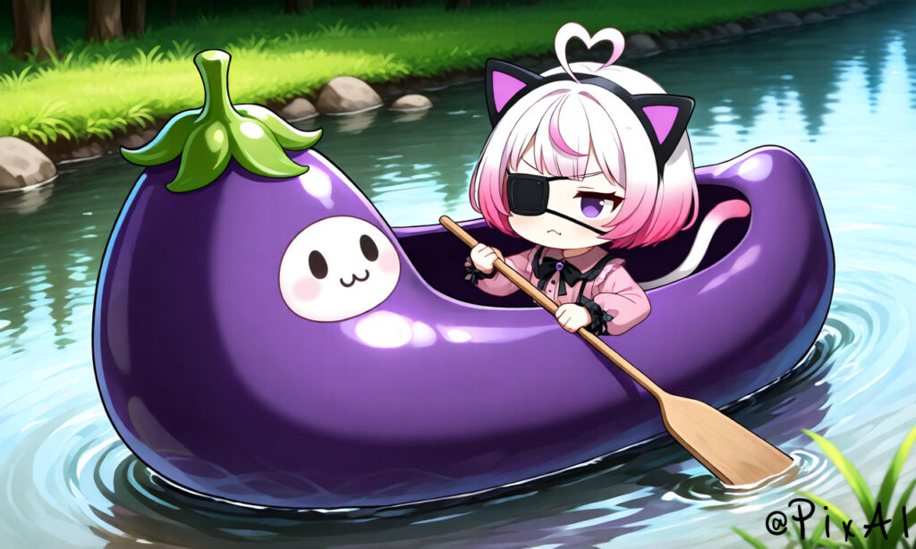 Mio’s River Journey on an Eggplant Boat