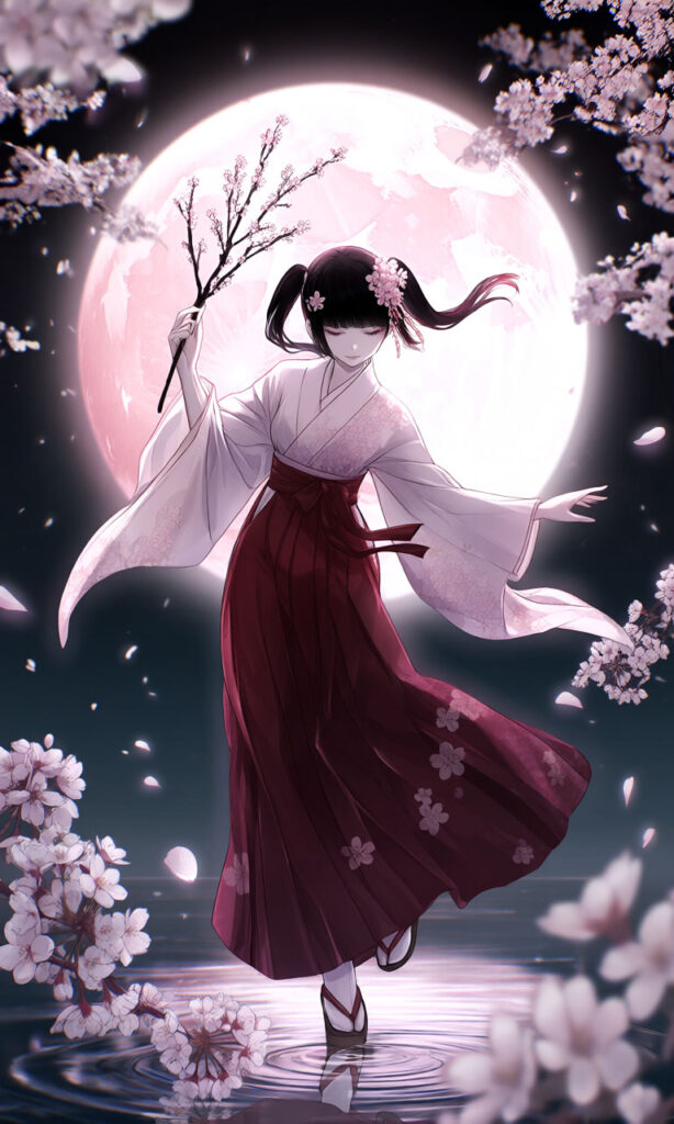 【PixAI】A Girl Wrapped in Cherry Blossoms