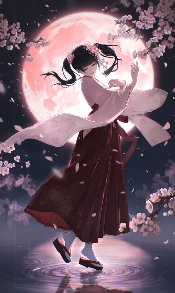 【PixAI】A Girl Wrapped in Cherry Blossoms