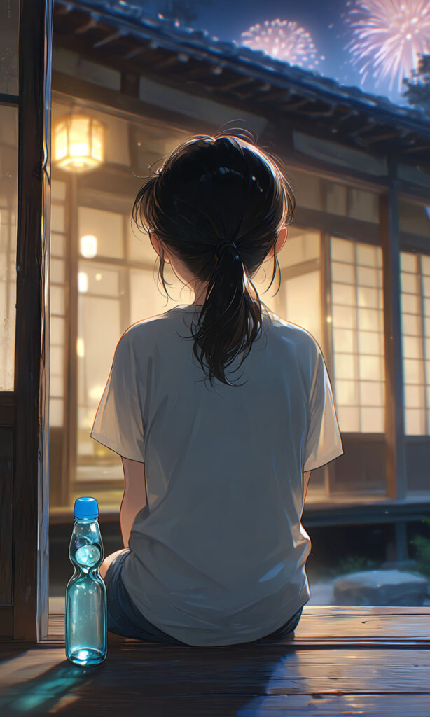 【PixAI】夕涼み — おばあちゃんの家で