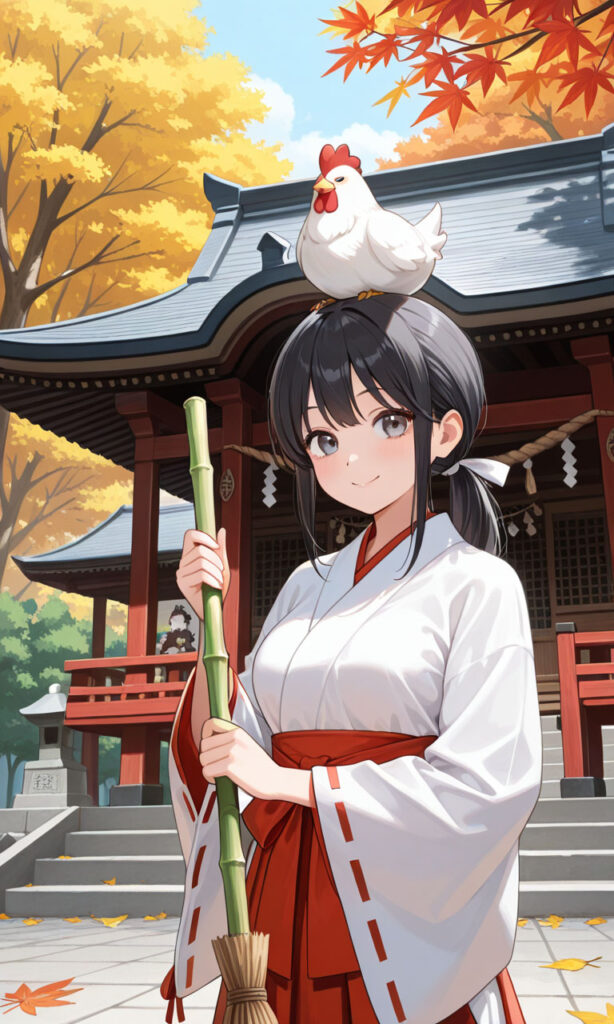 秋とニワトリ